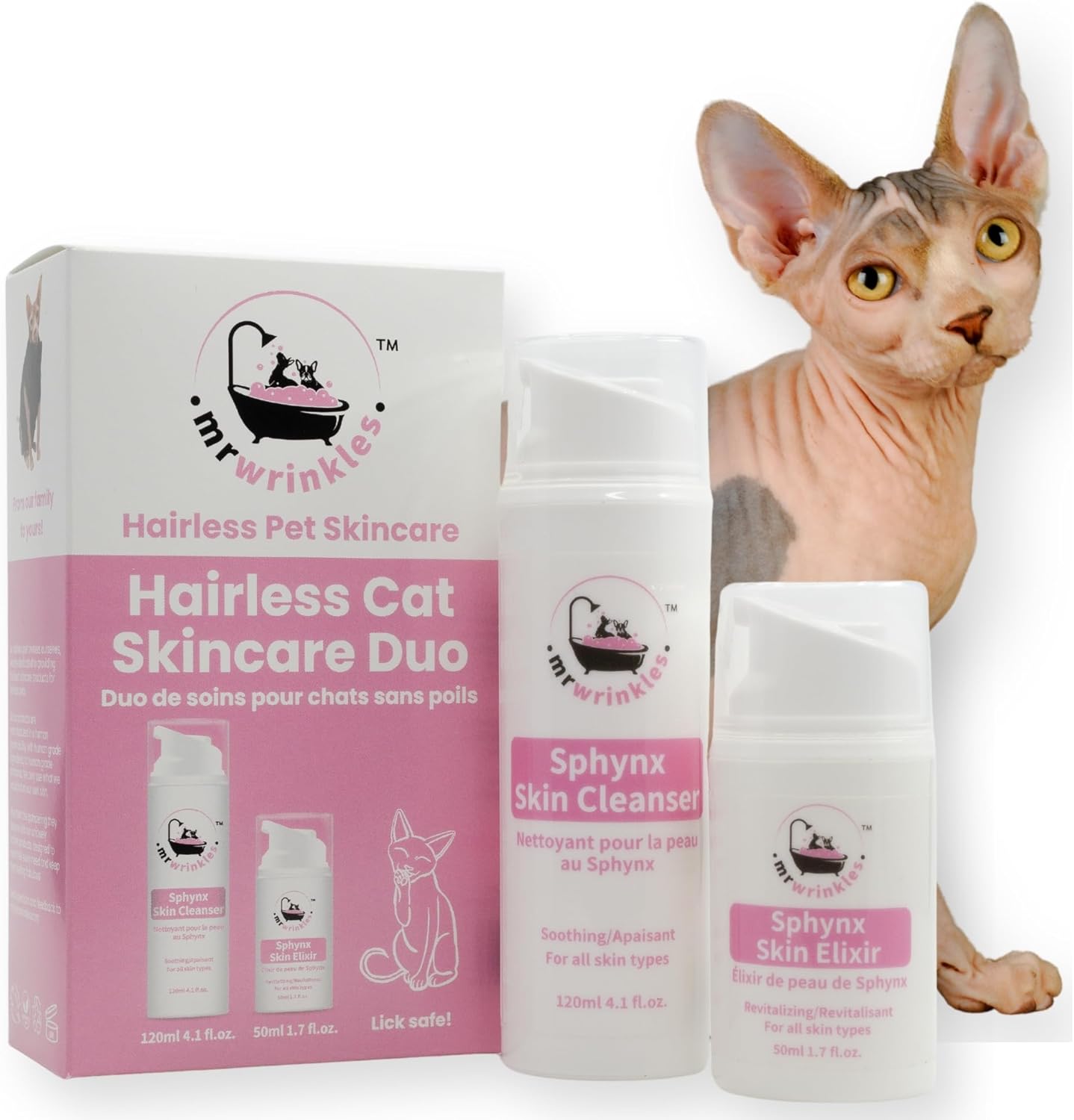Sphynx Cat Skin Care Duo for Gentle and Natural Care