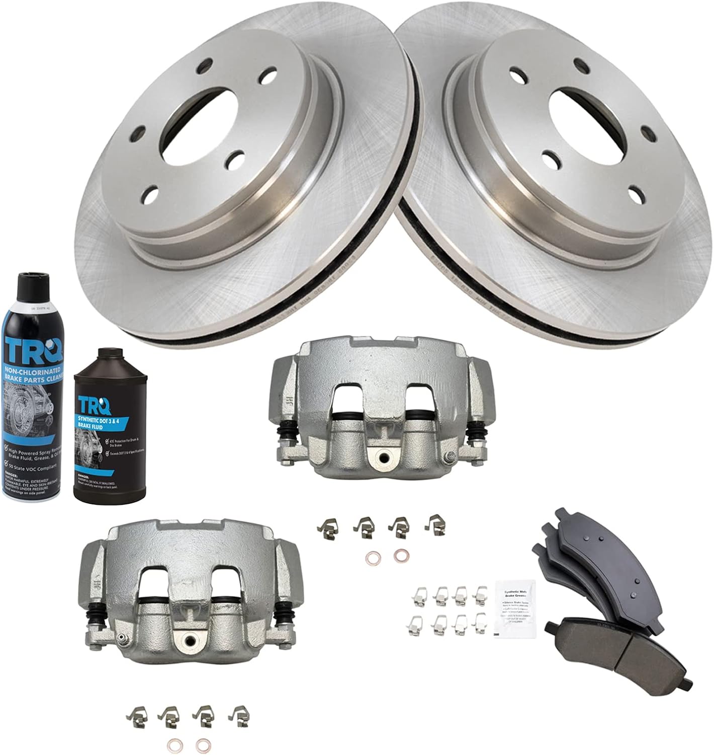 TRQ Front Brake Pad & Rotor Kit for 2006-2008 Dodge Ram 1500