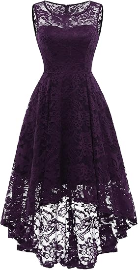 MUADRESS Women's Elegant Floral Lace Hi-Lo Cocktail Dress Review