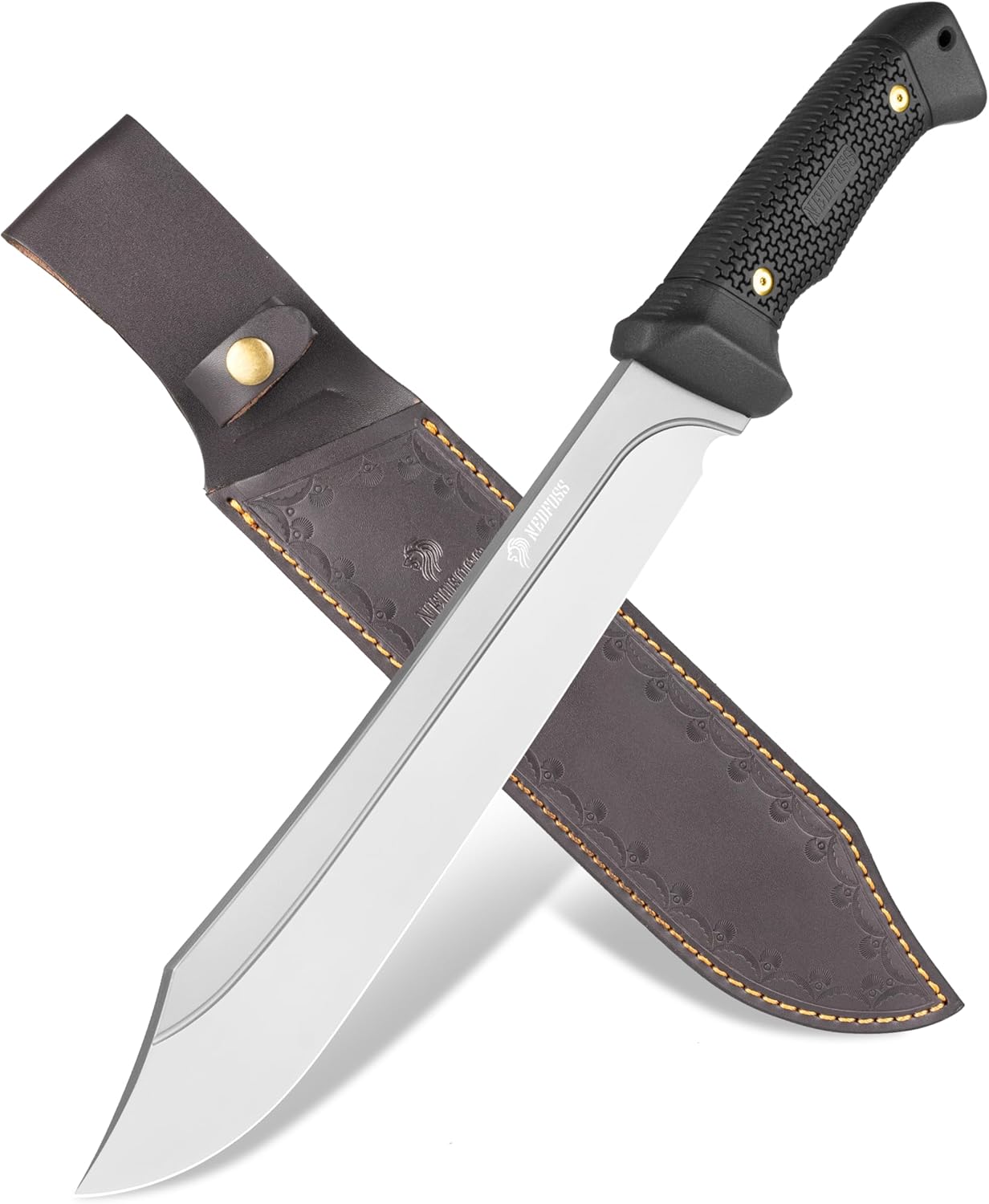 NedFoss 16in Survival Machete: Durable D2 Steel Blade