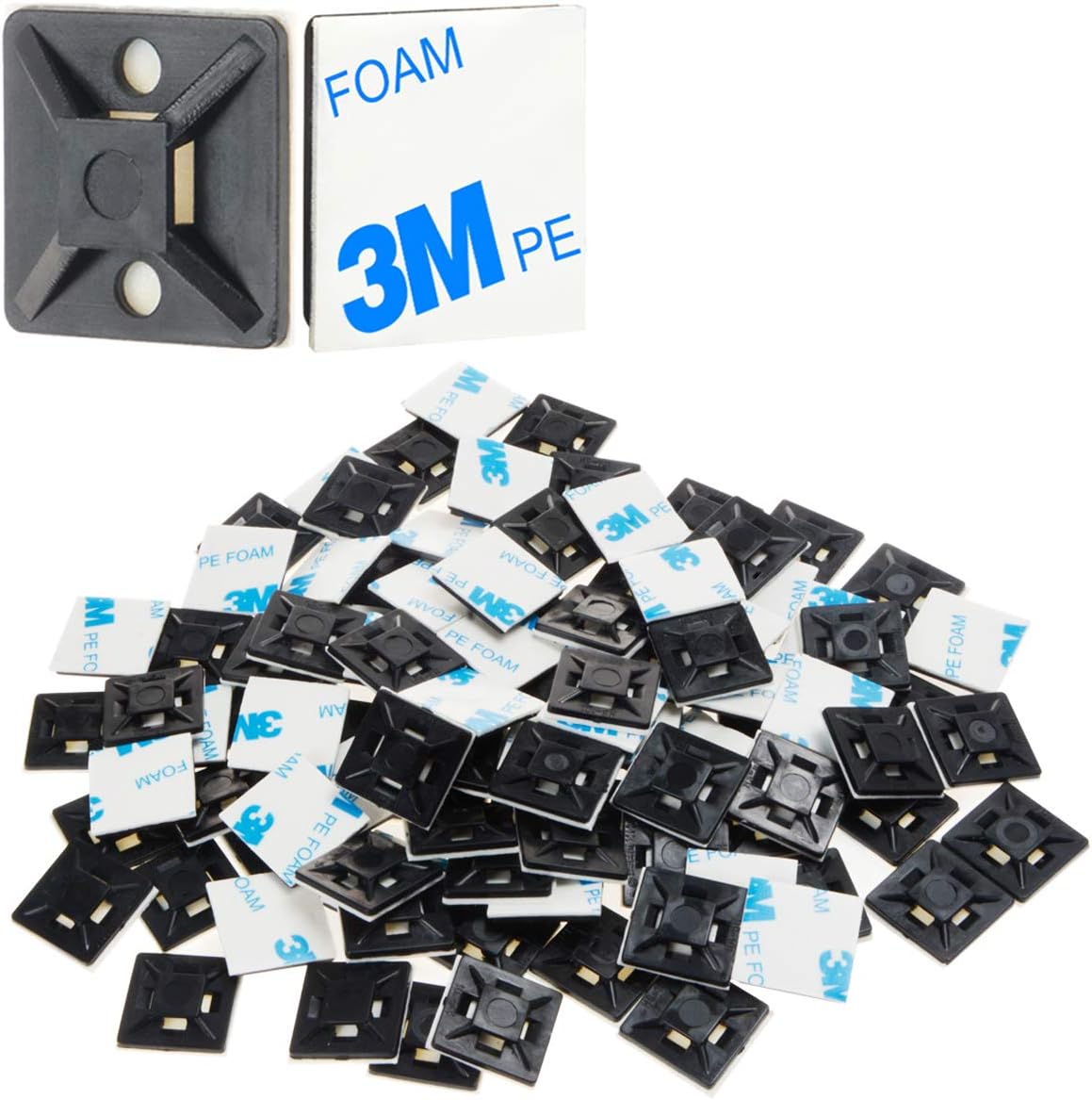 Organize with Ease: 100 PCS Self-Adhesive Cable Mounts