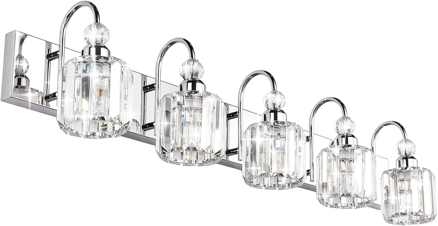 Modern LED Crystal Bathroom Vanity Lights for Elegant Spaces