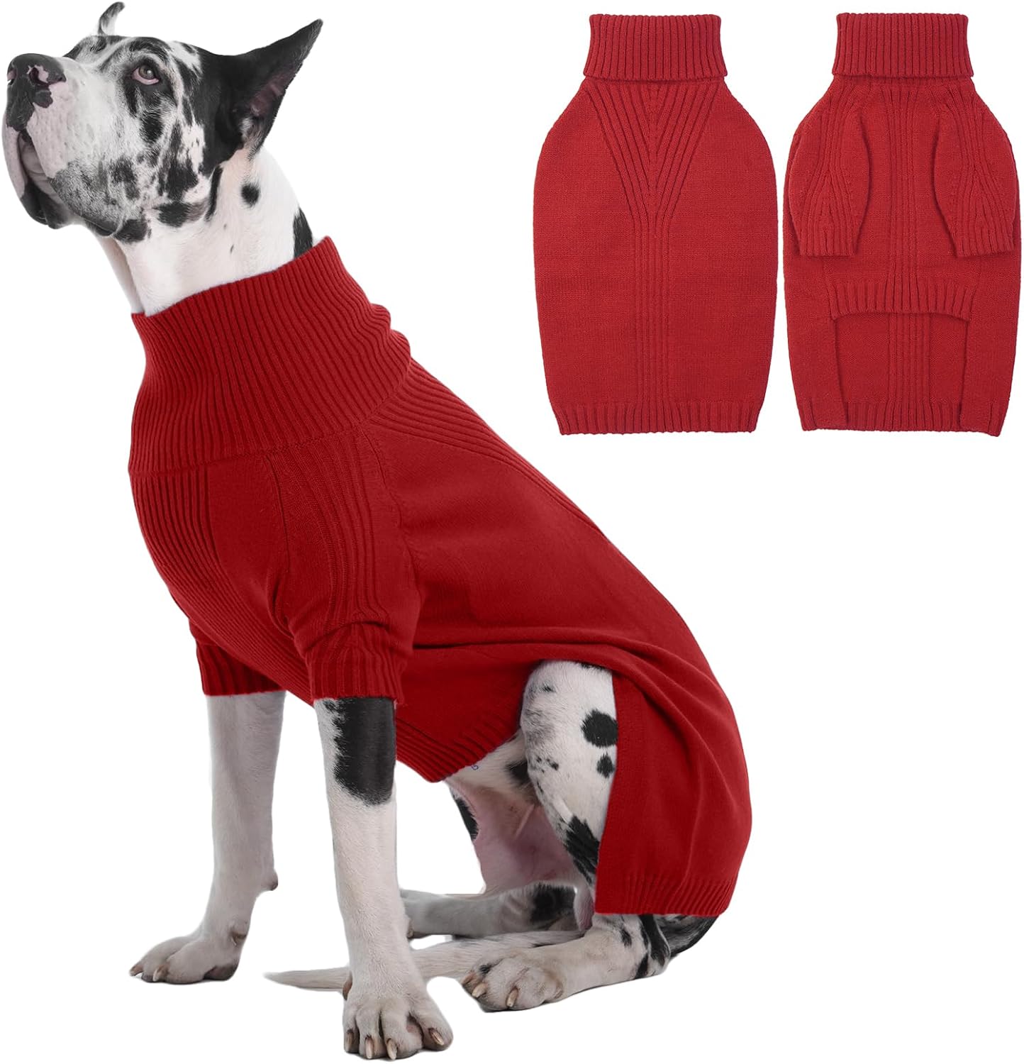IECOii Great Dane Sweater for Giant Breed Dogs in Winter
