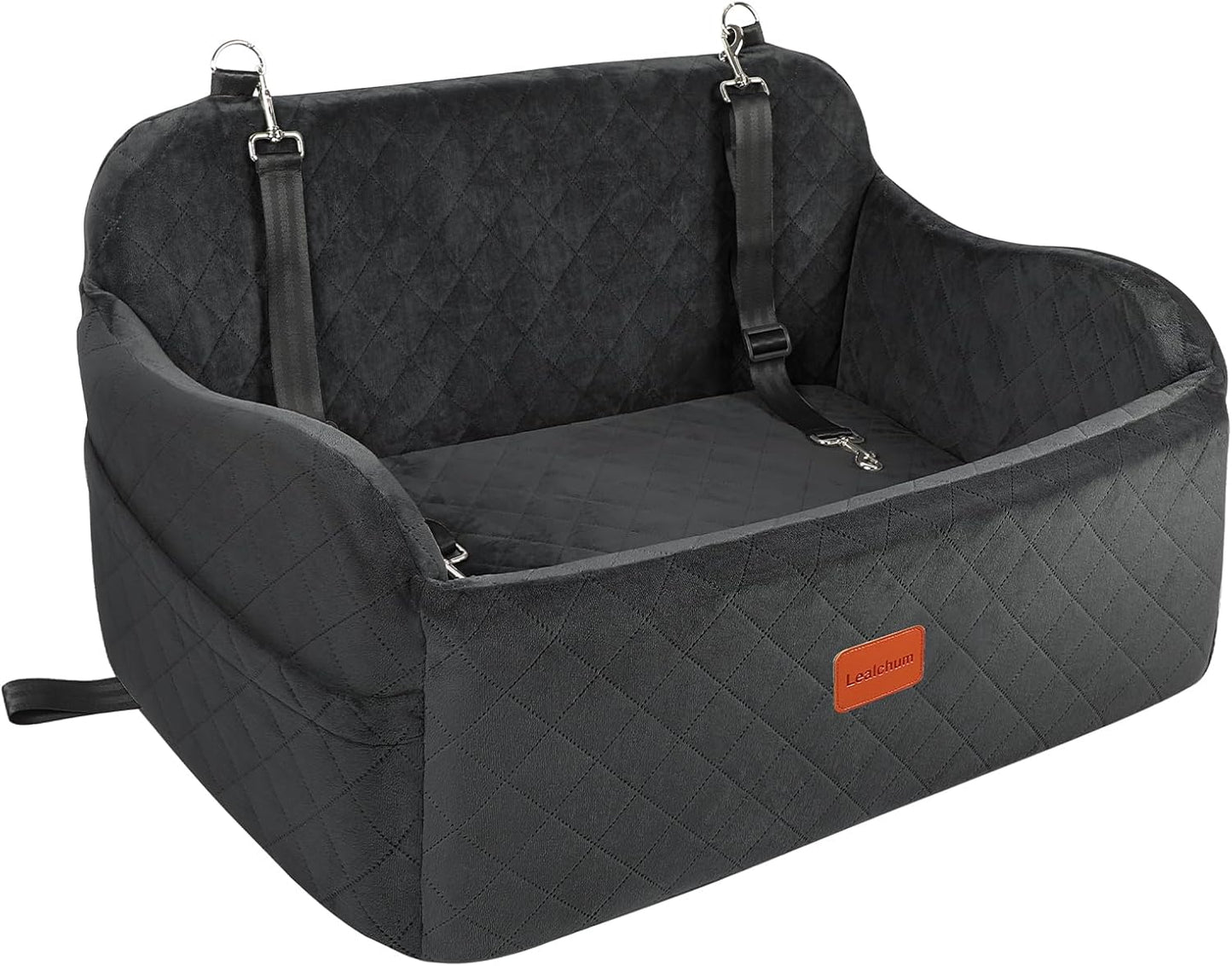 Large Dog Car Seat with Memory Foam for 2 Small Dogs Comfort
