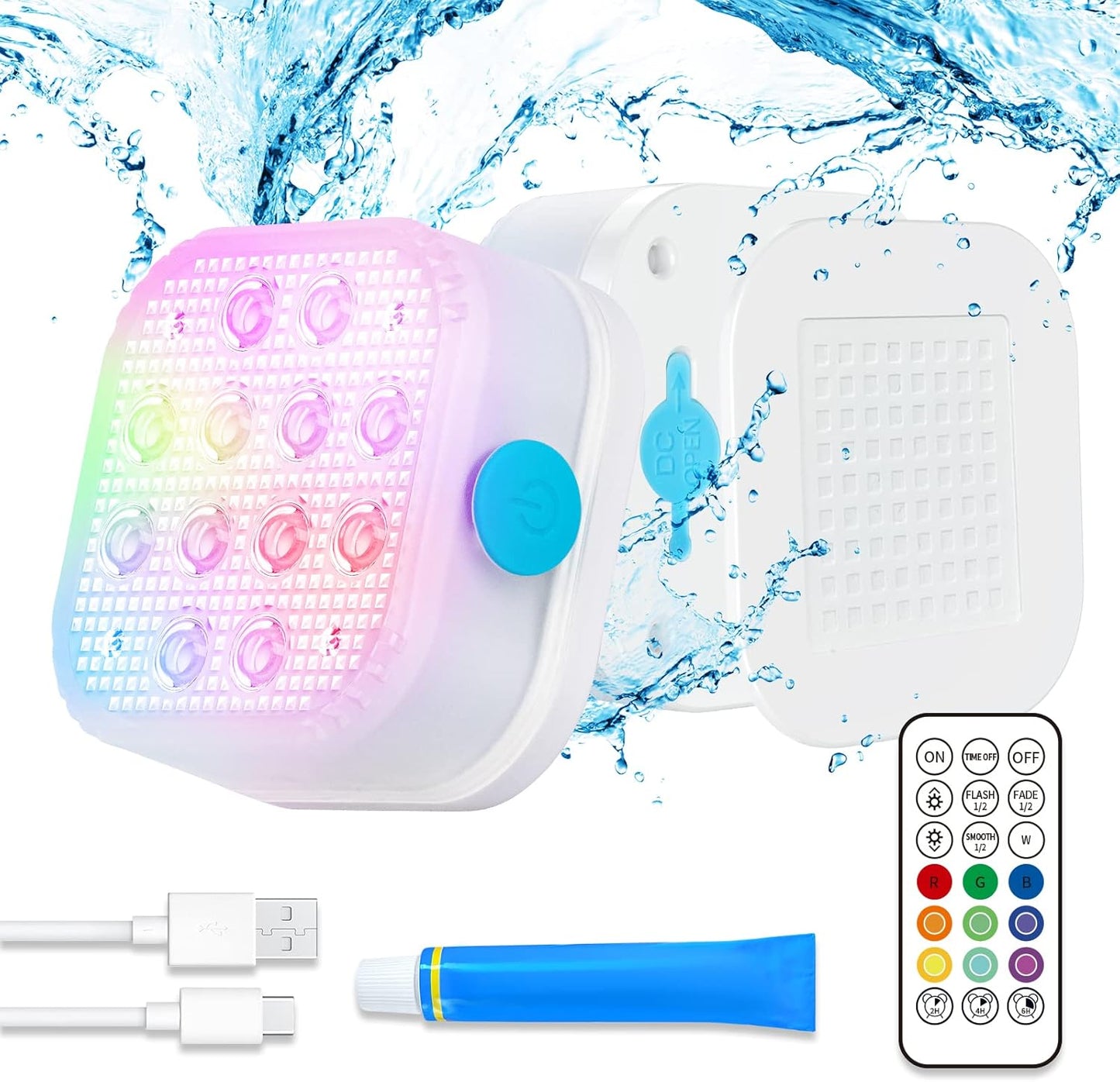 Rechargeable Submersible Pool Lights with Remote Control Features