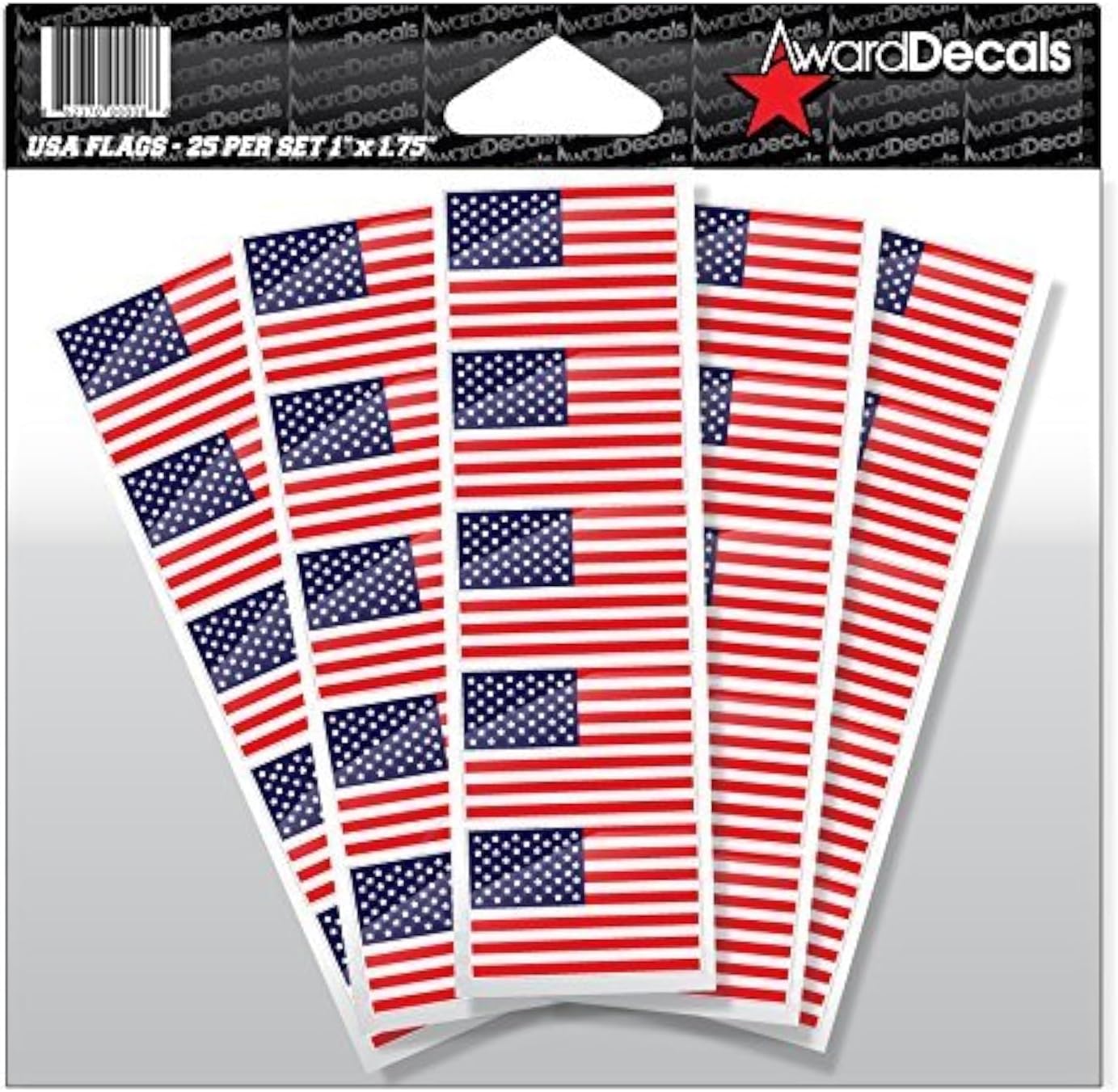 50 Original American Flag Helmet Stickers by Award Decals