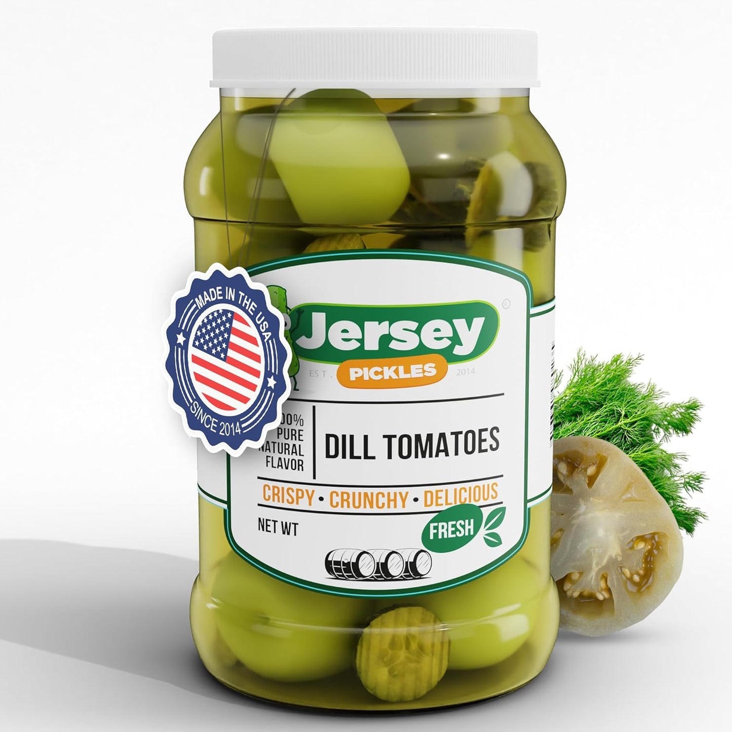 Jersey Pickles Dill Tomatoes Gallon Handcrafted Gourmet Topping