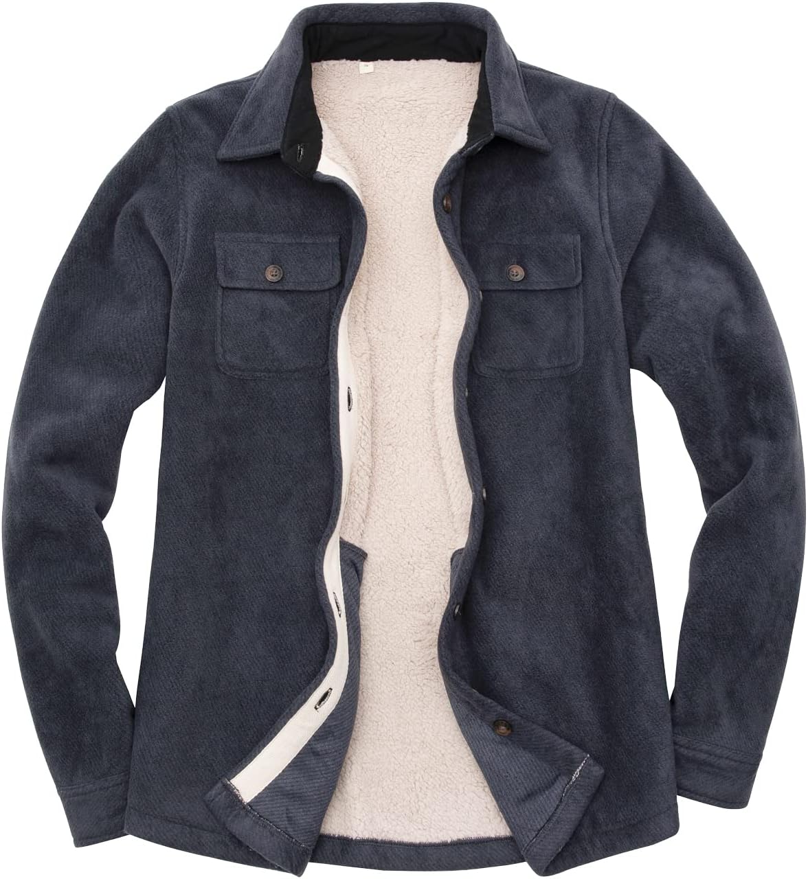 ThCreasa Womens Sherpa Fleece Lined Flannel Shirt Jacket