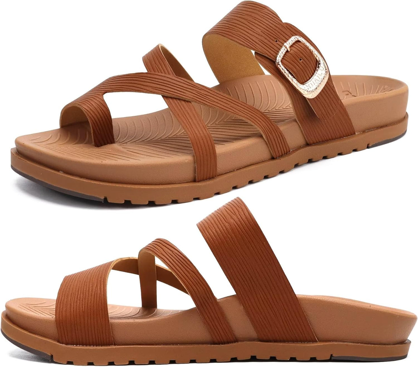 KuaiLu Womens Orthopedic Sandals with Arch Support for Comfort