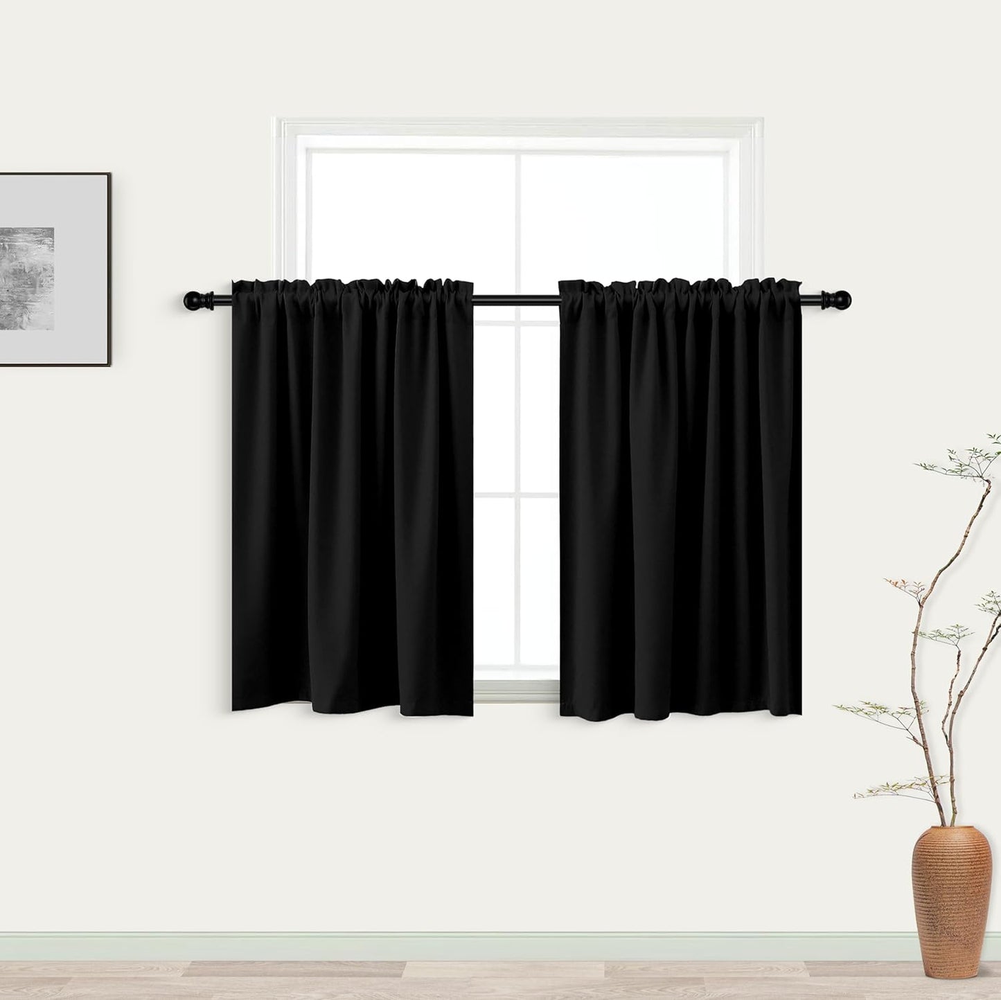 Gothic Blackout Halloween Curtains - Small Windows, 18x36
