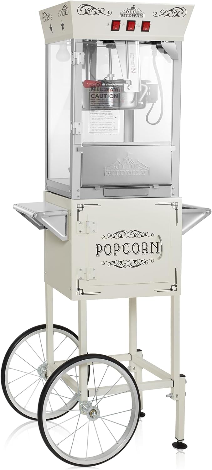 Olde Midway Vintage Popcorn Machine - Movie Theater Style Popping