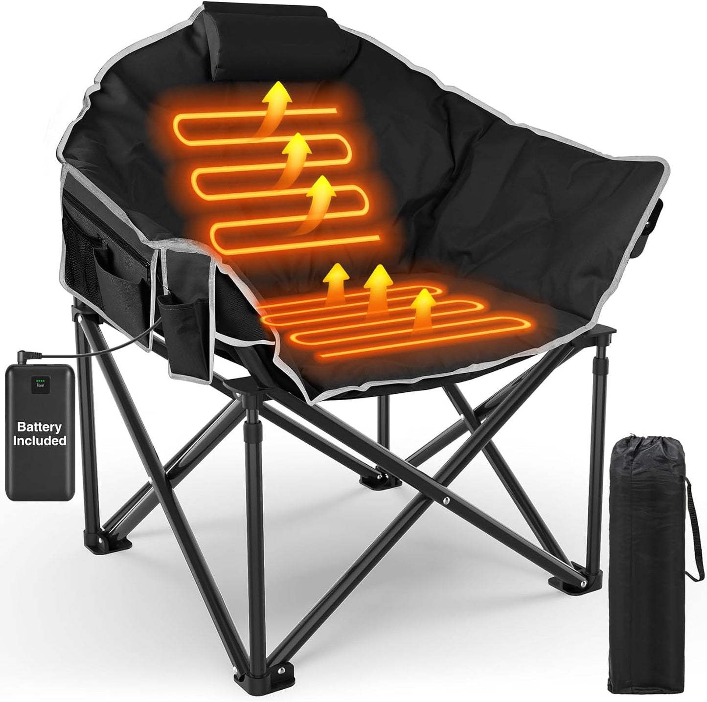 Slendor Heated Outdoor Chair - 3 Heat Levels, Cozy Comfort