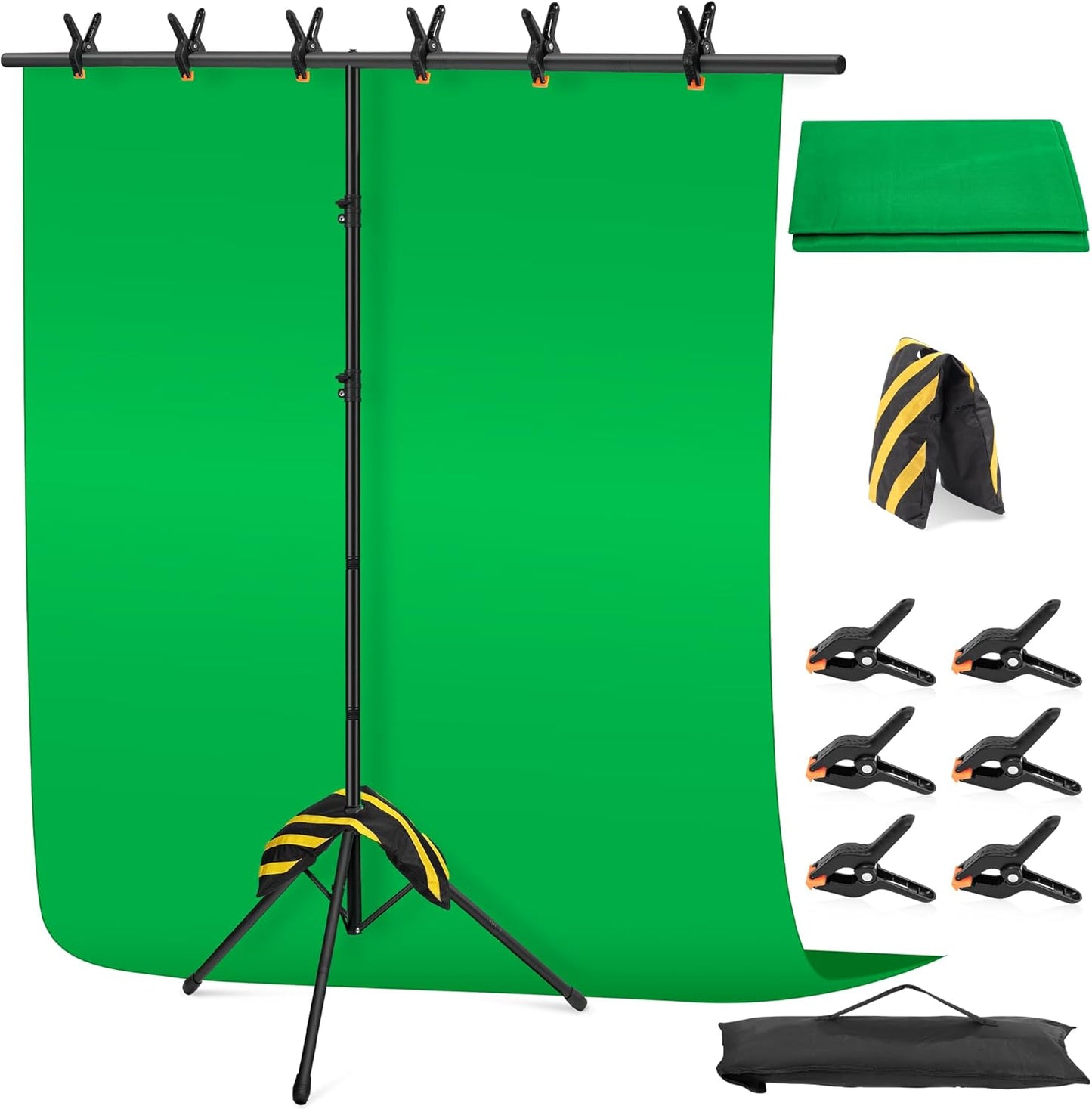 Portable Green Screen Backdrop Kit for Photography and Streaming