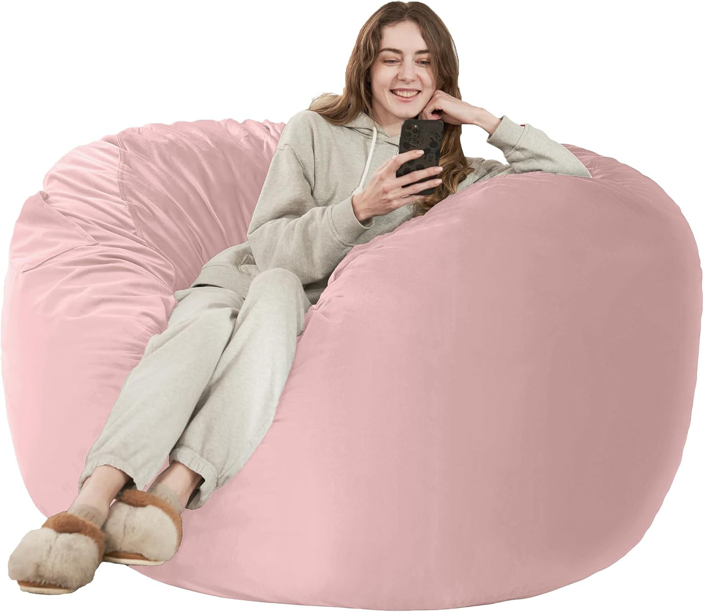 HABUTWAY Bean Bag Chair: Giant 5ft Memory Foam Furniture for Adults