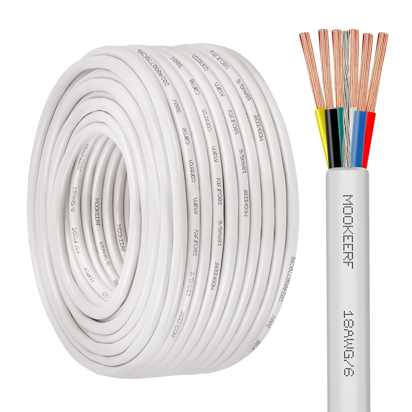 18AWG 6 Conductor Shielded Plenum Cable for Security Systems
