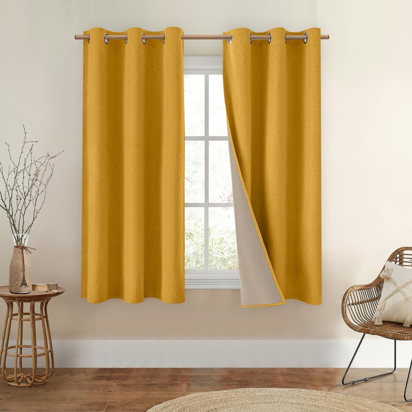 Mustard Yellow Blackout Curtains for Total Darkness and Style