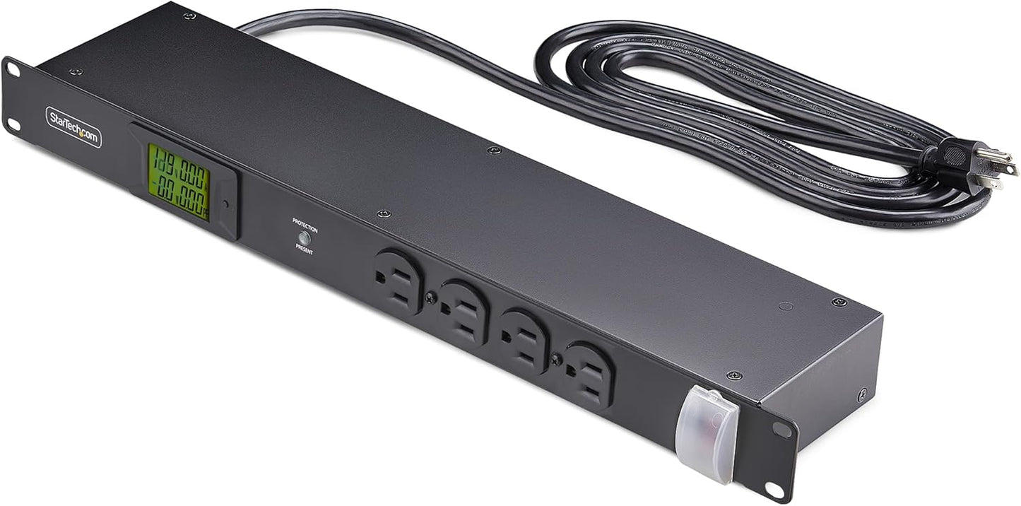 StarTech 16-Outlet Horizontal Rack Mount Metered PDU for Power