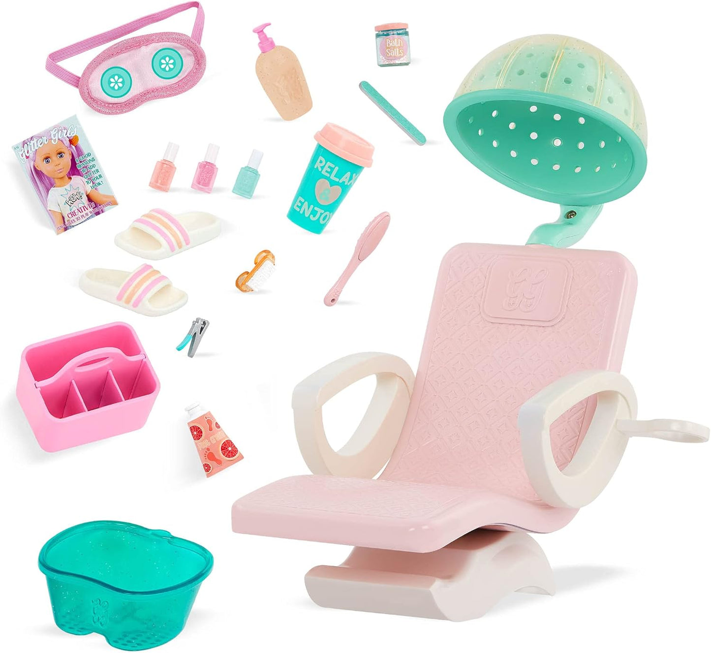Sparkle & Style Salon Playset for 14 Dolls