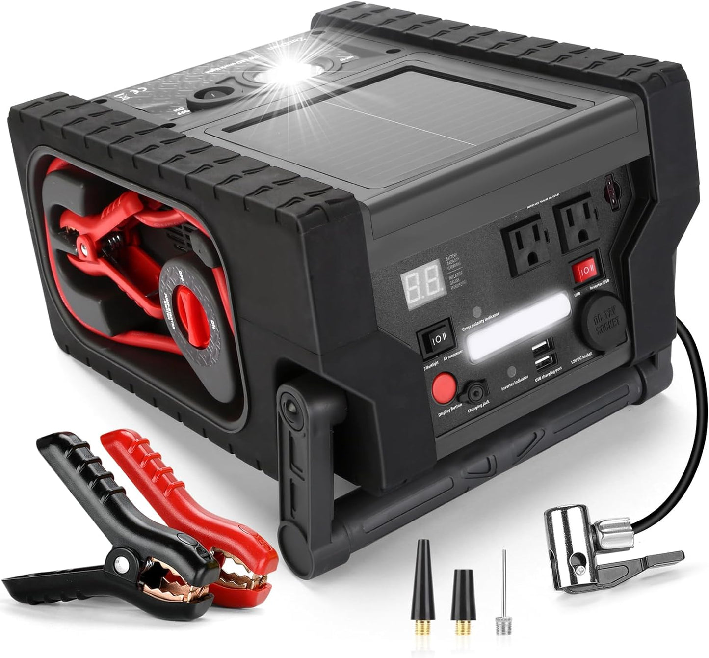 ZunDian Solar Power Station: Jump Start, Charge & Light