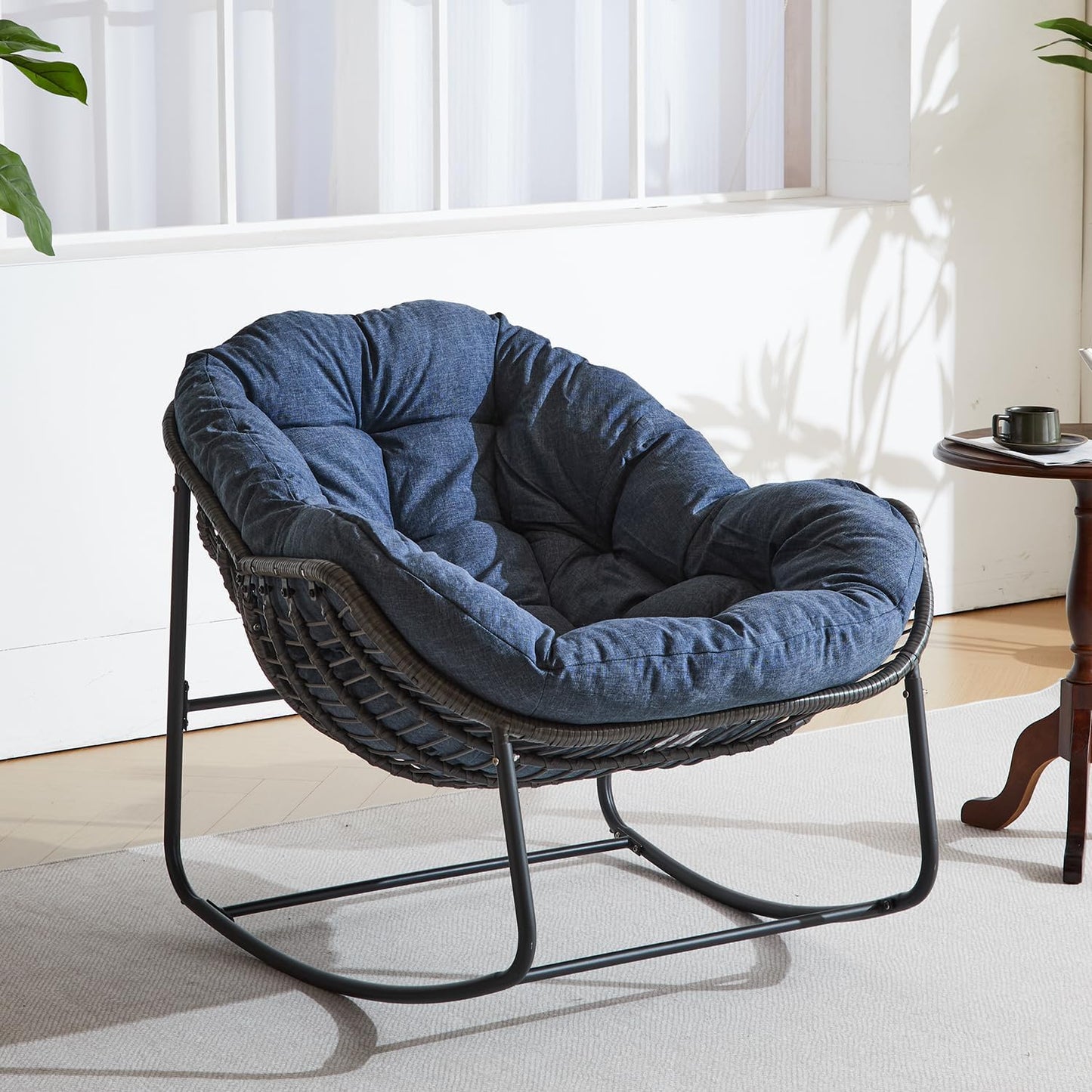 Oversized Outdoor Papasan Rocking Chair for Ultimate Comfort