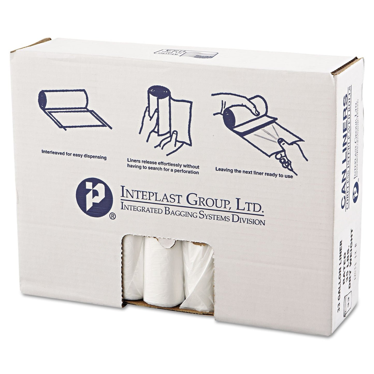 S334013n H/D Liner 13-Mic 33X40 33-Gal On A Roll Clear