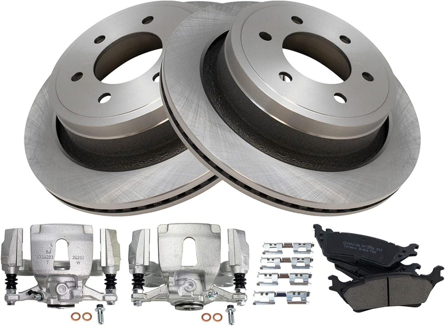 TRQ Rear Brake Pad & Rotor Kit for 2015-2018 Ford F-150
