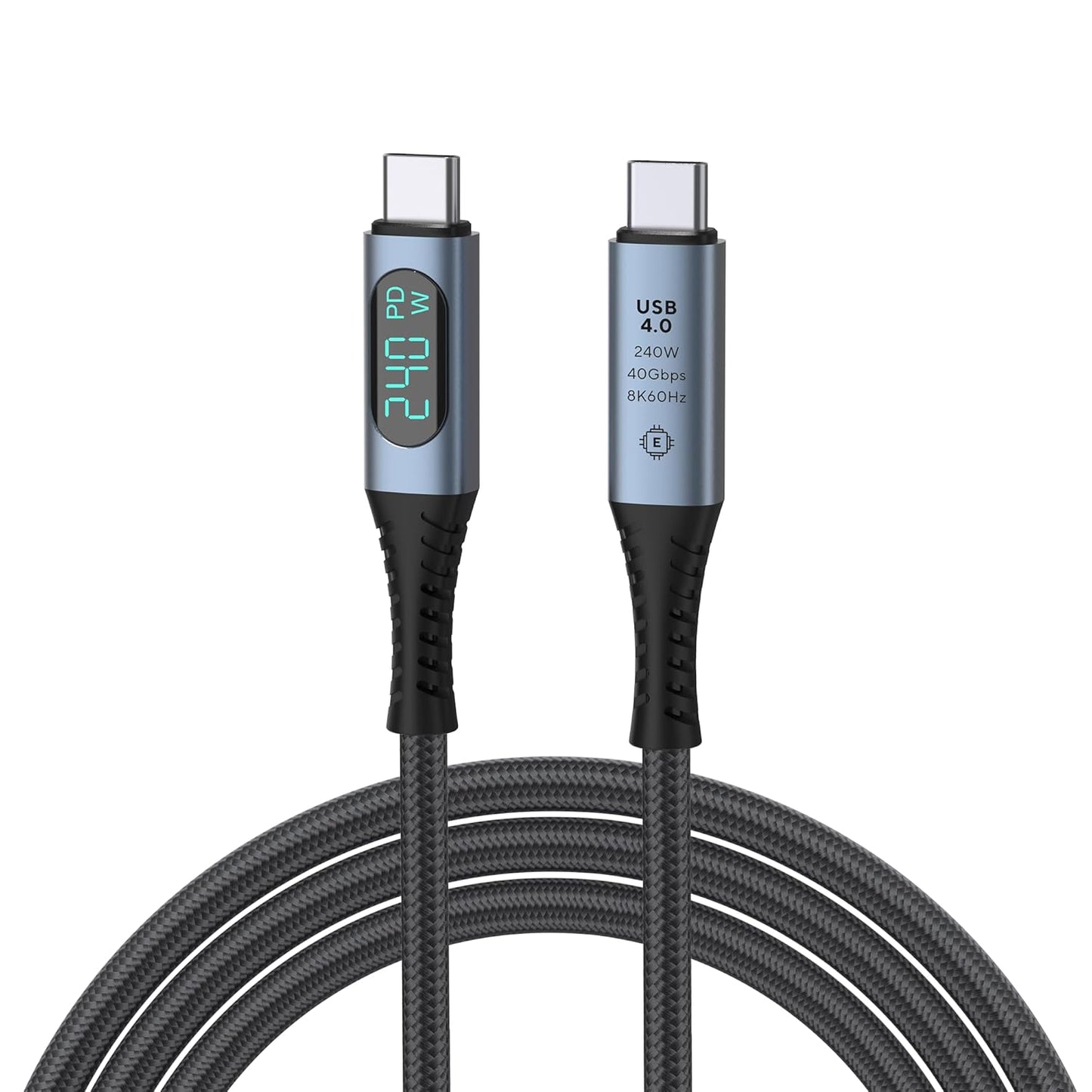 Fast Charge with LED Display: SlimQ 240W USB C Cable