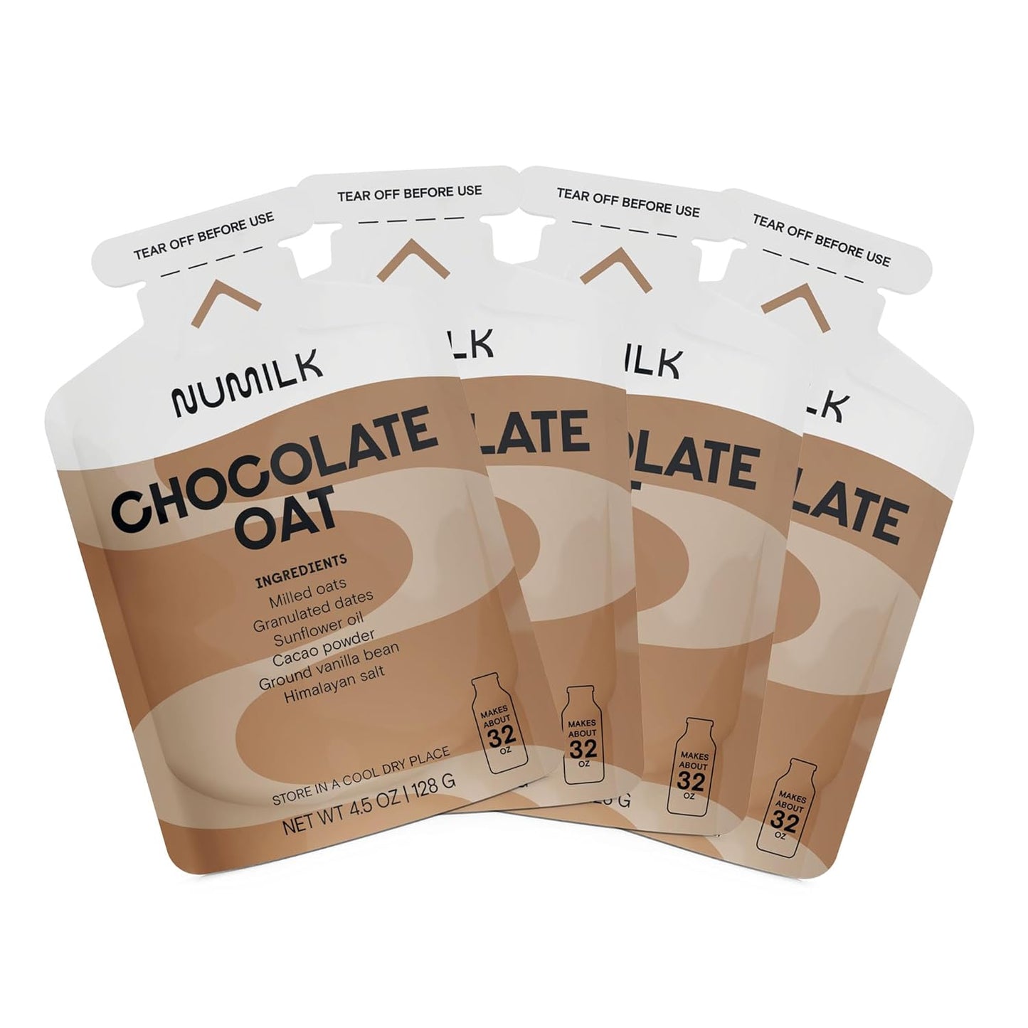 Numilk Chocolate Oat Pouches - Creamy Plant Milk
