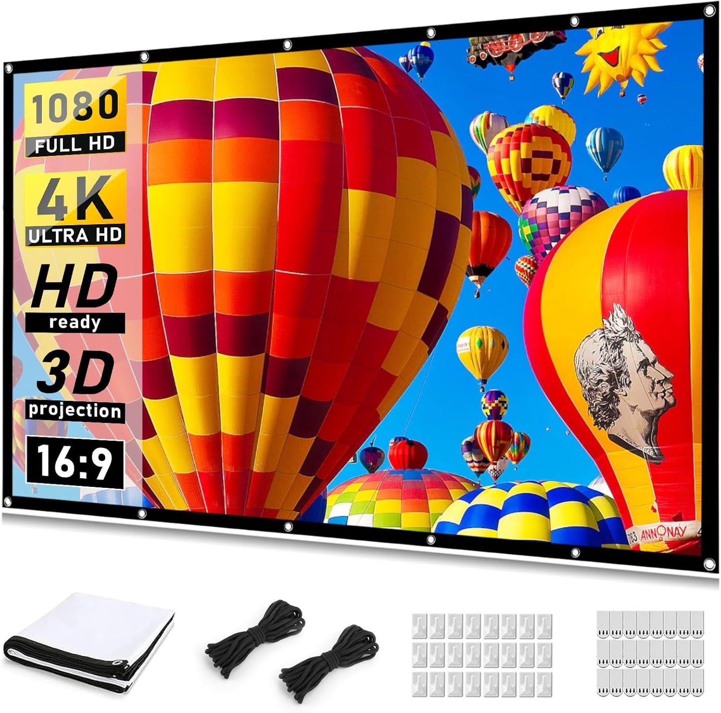 120 Taotique Foldable Projector Screen - Anti-Crease Innovation