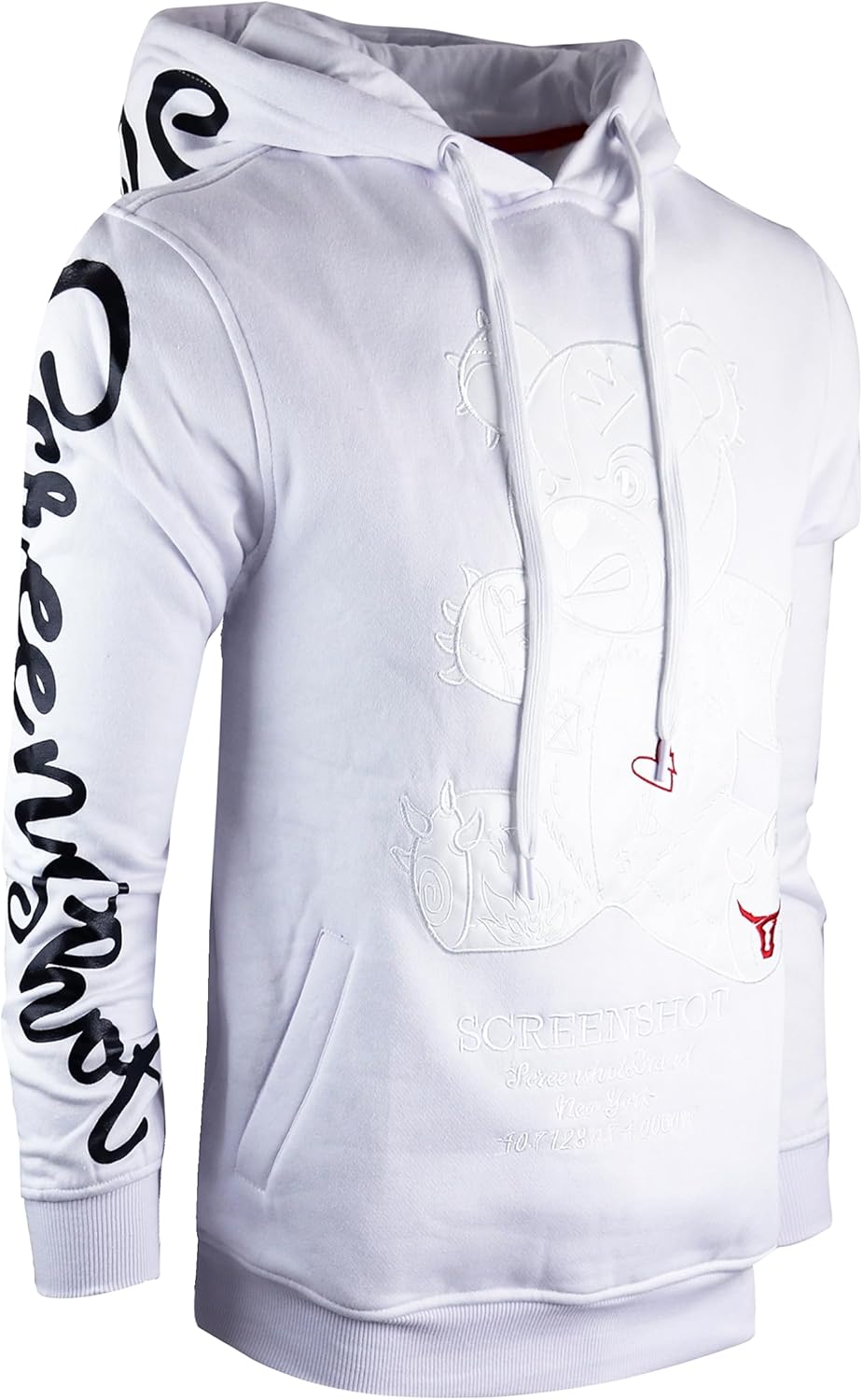 Urban Premium Fleece Hoodie with Cartoon Character Embroidery