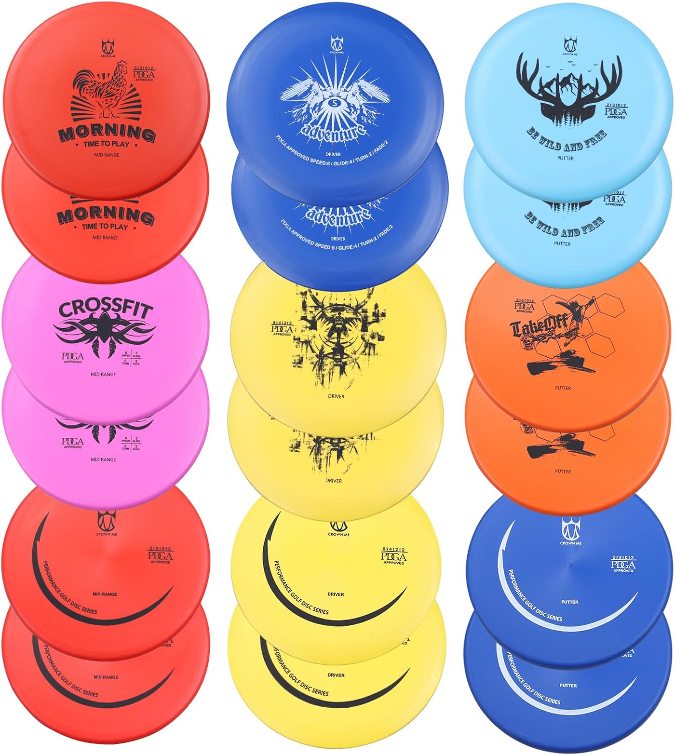 CROWN ME Disc Golf Set - Perfect Starter Set for All Skill Levels