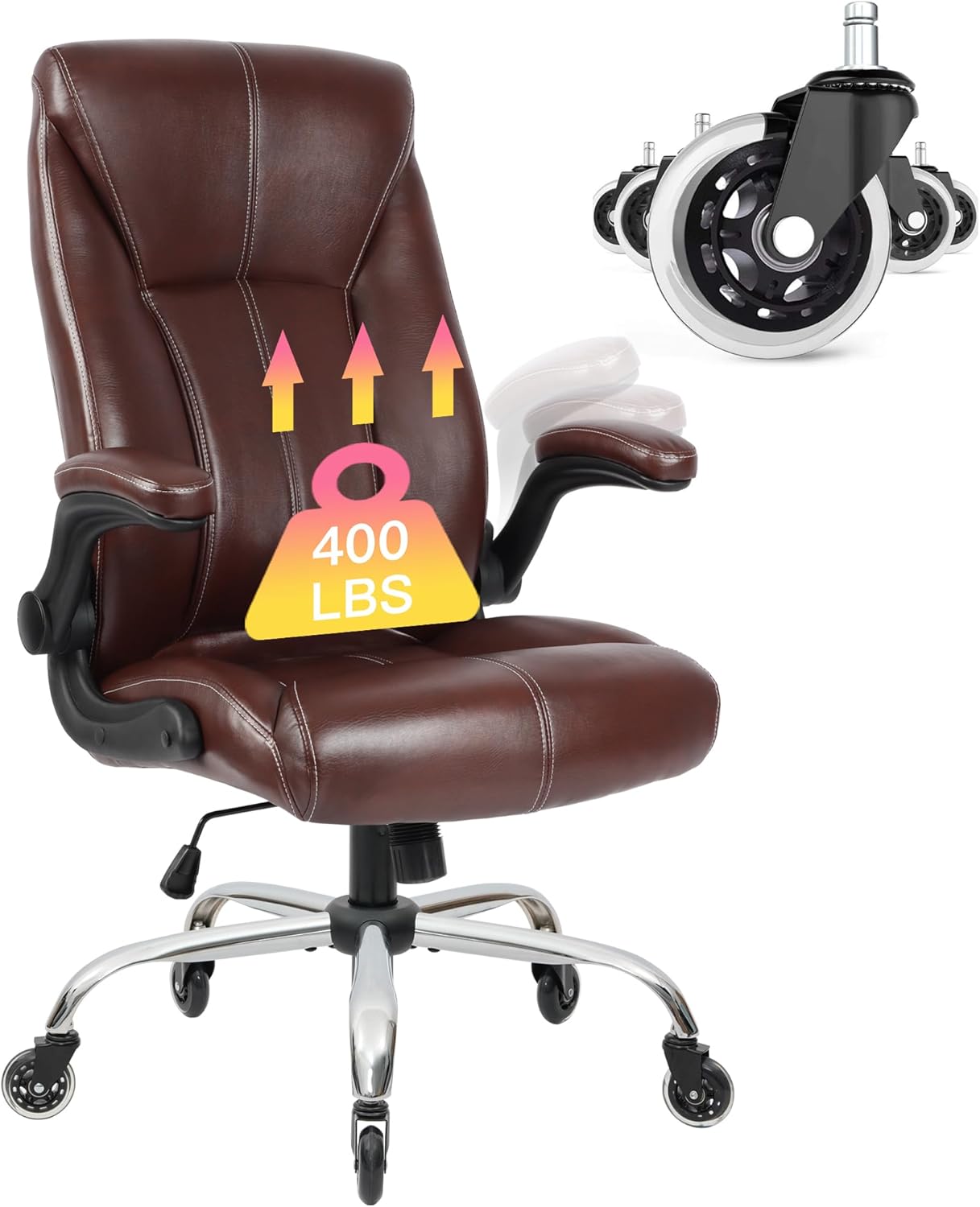Big and Tall Office Chair for Heavy People 400lb with Comfort