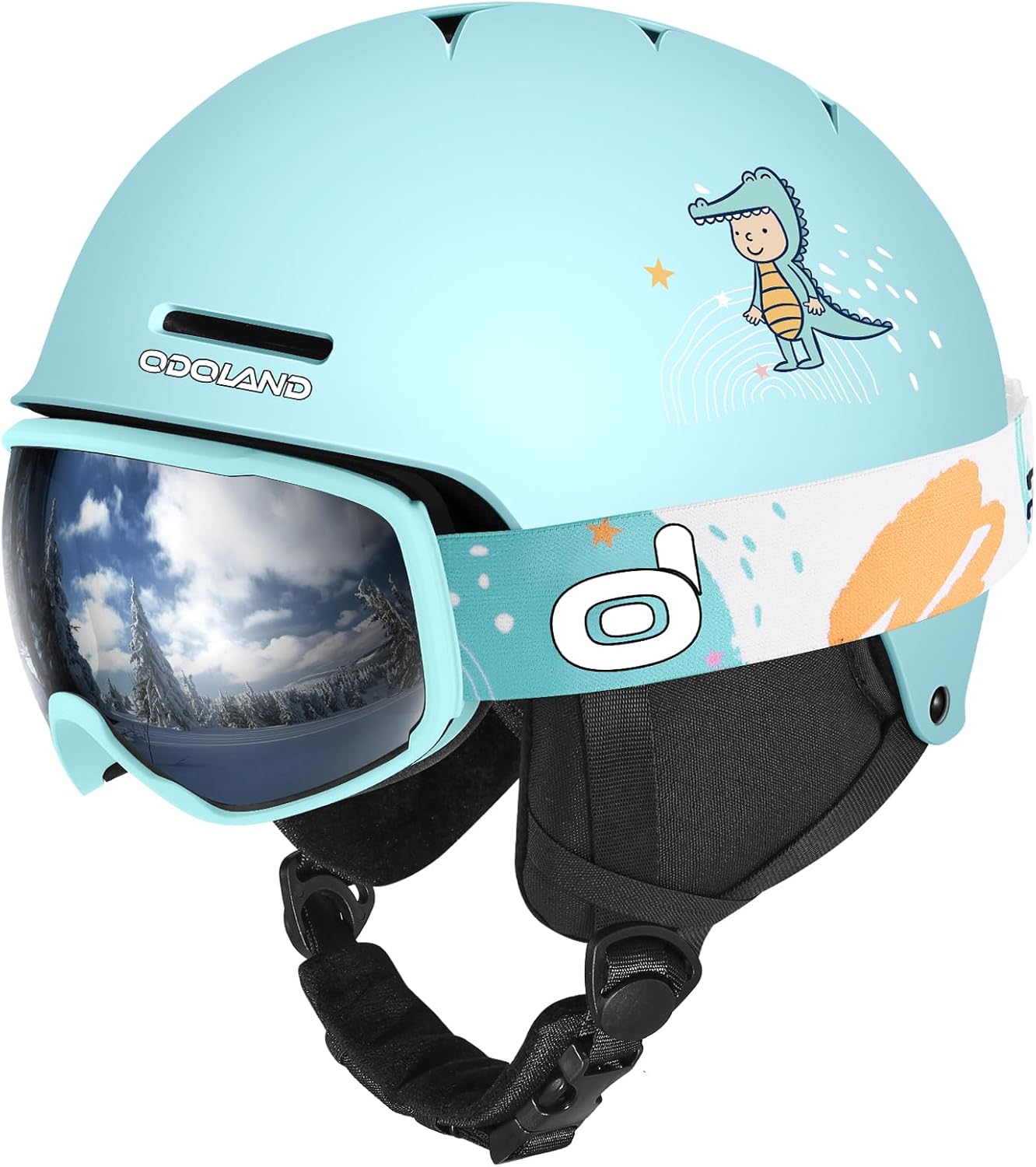 Odoland Adjustable Ski & Snowboard Helmet With Goggles Compatible