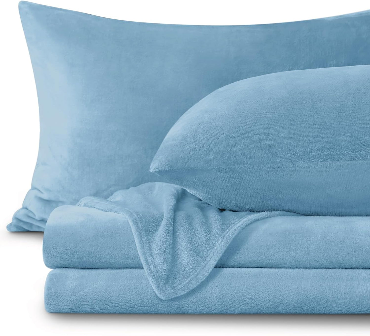 BEDELITE Flannel Sheets King Size Set - Super Soft Fleece