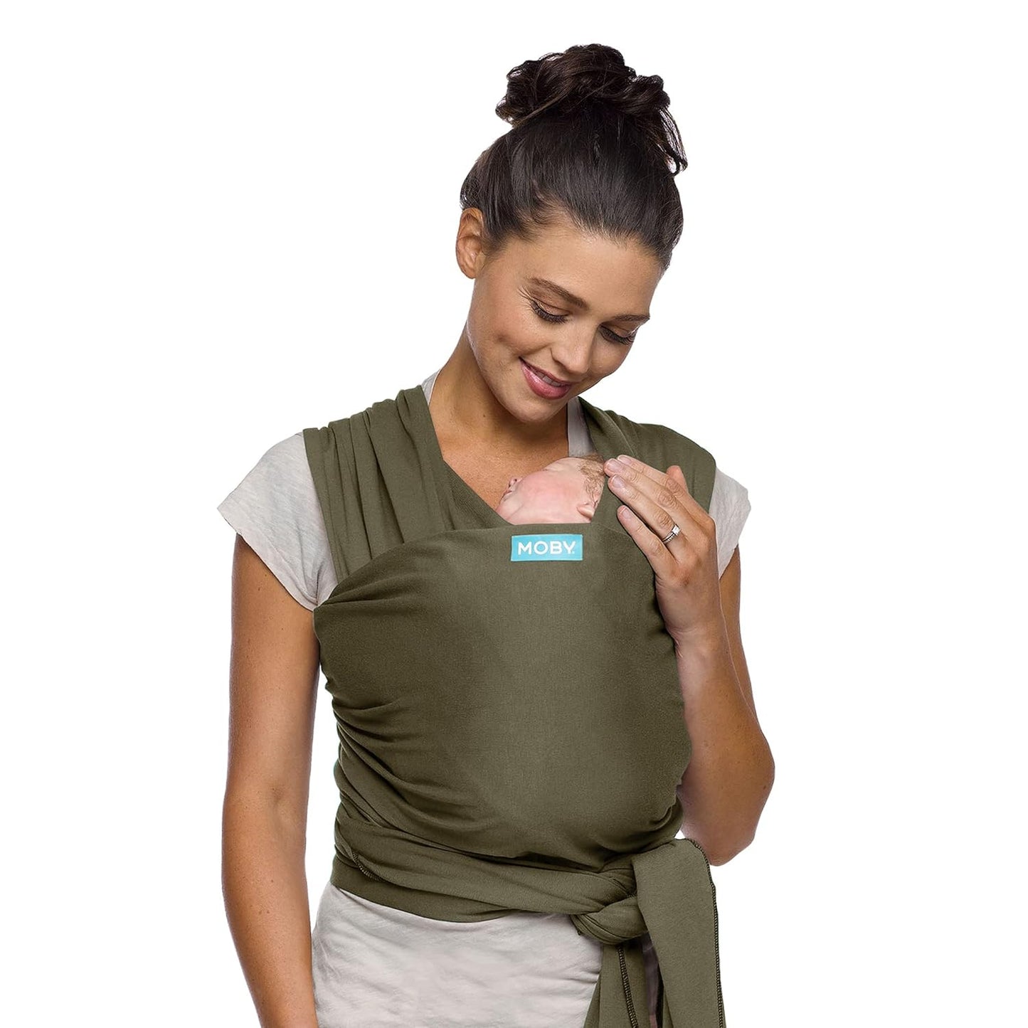 Hands-Free Moby Baby Wrap for Newborns-Toddlers, up to 33lbs | Lightweight Sling Carrier