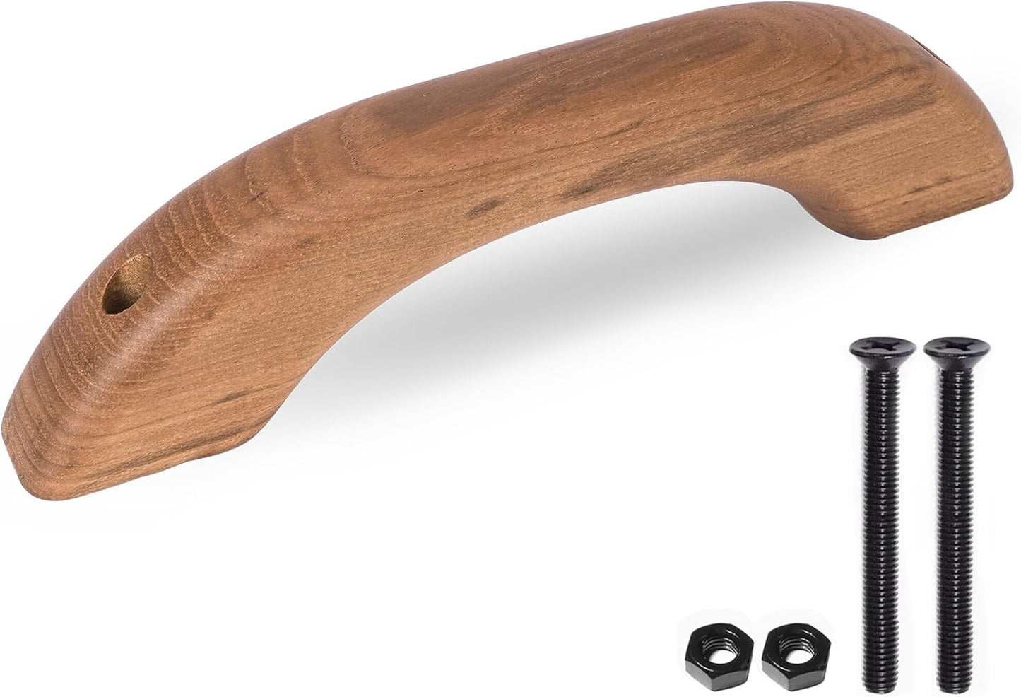 Teak Wood Handle Grab Handrail for Boat and RV Safety and Style