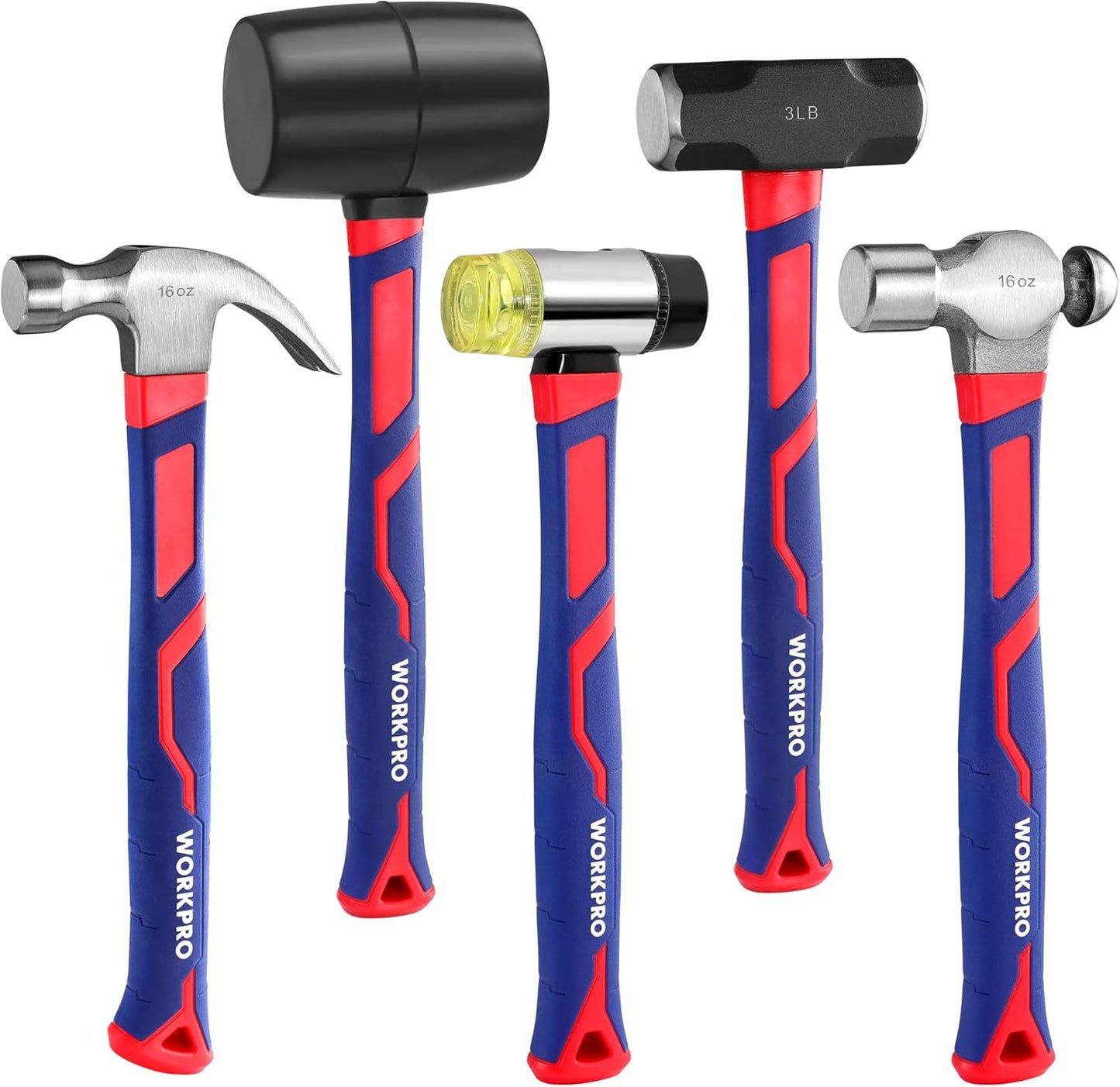 WORKPRO 5-Piece Hammer Set for Professional Quality Projects