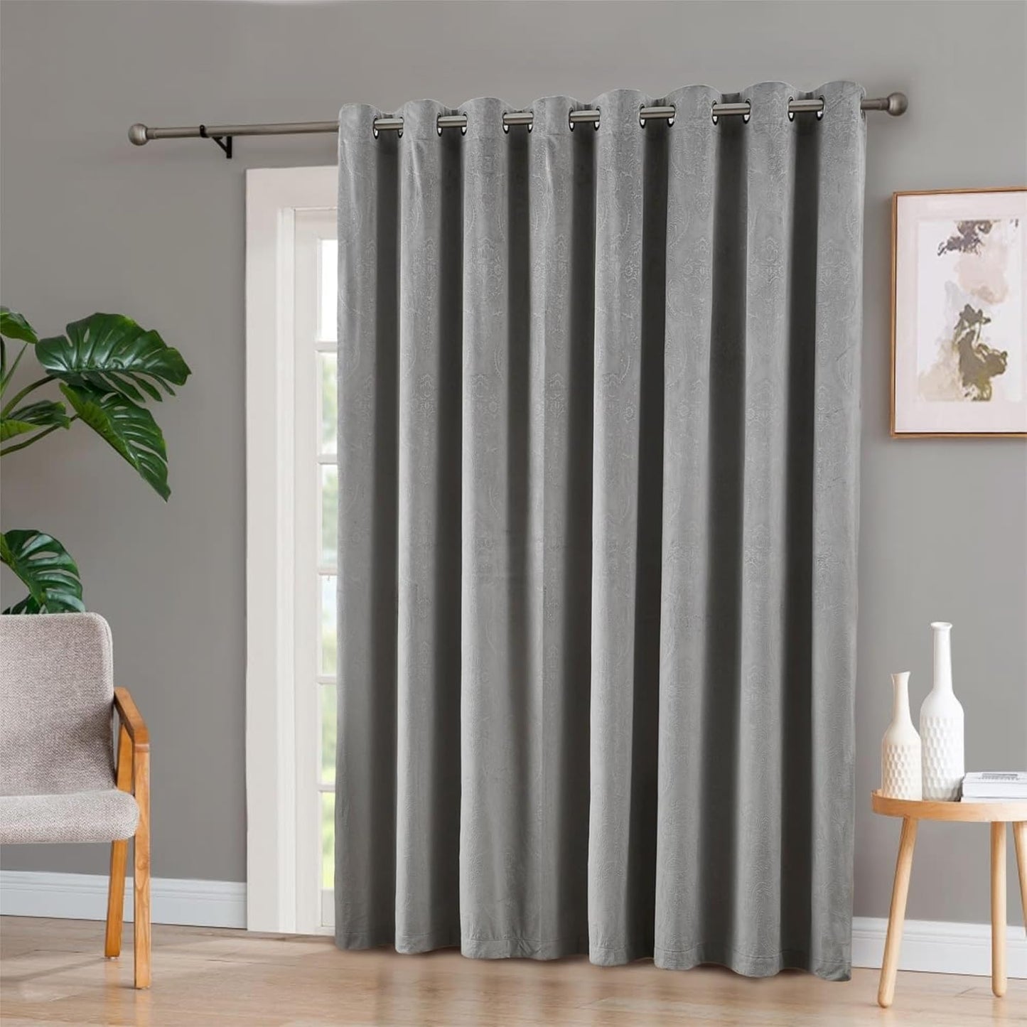 84-Inch Velvet Blackout Patio Door Curtain