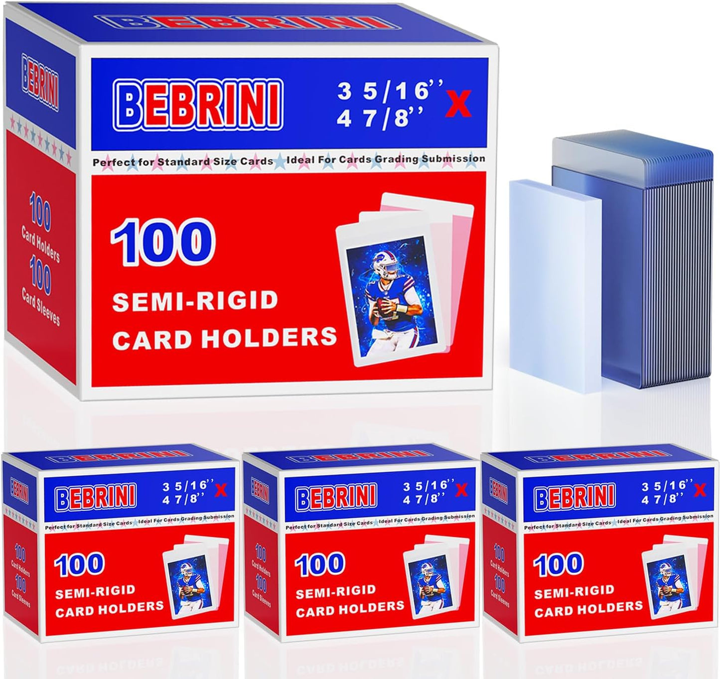 400ct Semi Rigid Card Holders & Sleeves for Graded Cards