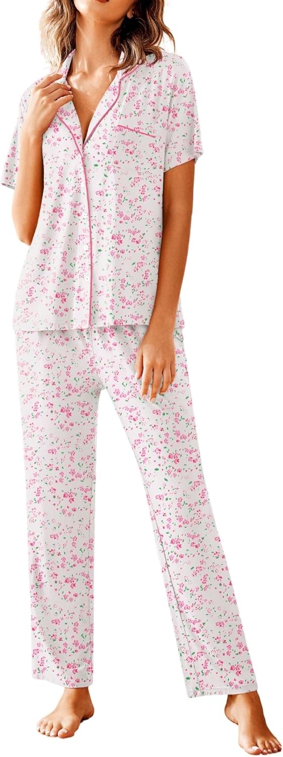 Avidlove Women Pajamas Set Soft Sleepwear Button Down Pjs
