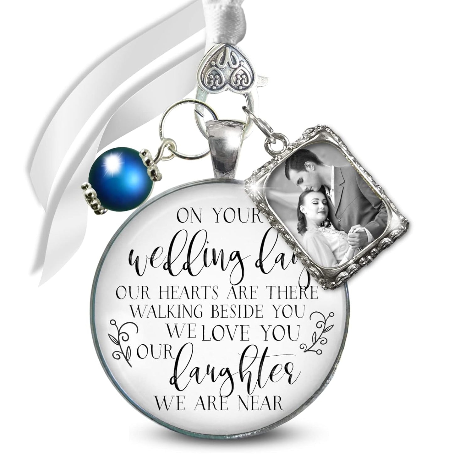 Bouquet Charm In Memory of Parents for Your Wedding Day