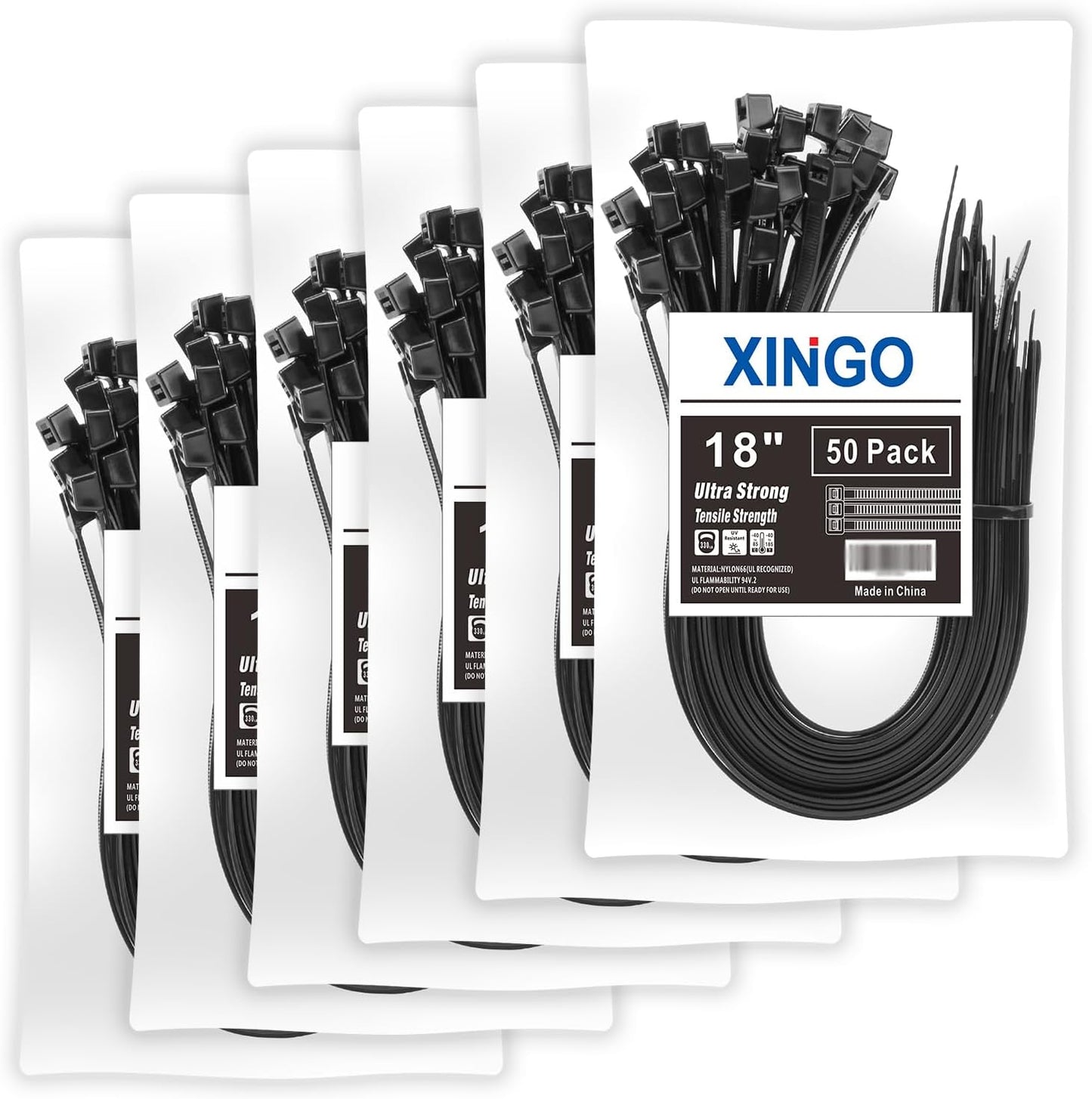 XINGO 18 Inch Heavy Duty Zip Ties for Indoor and Outdoor Use