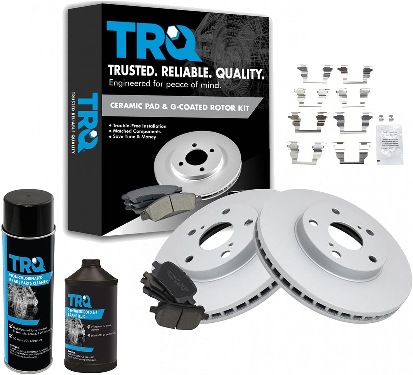 TRQ Front Brake Pad & Rotor Kit for Lexus ES300 & Toyota Avalon