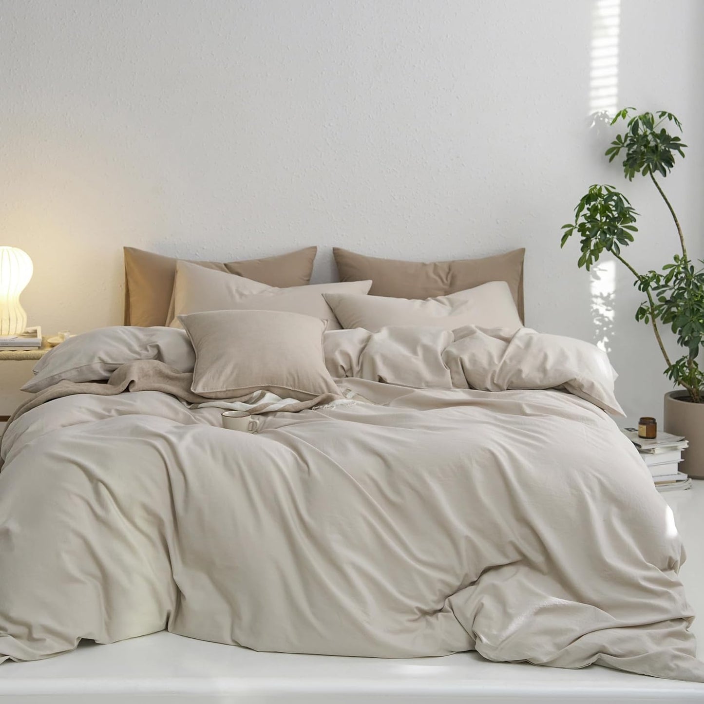 MooMee Super Queen Duvet Cover Set for All Season Comfort