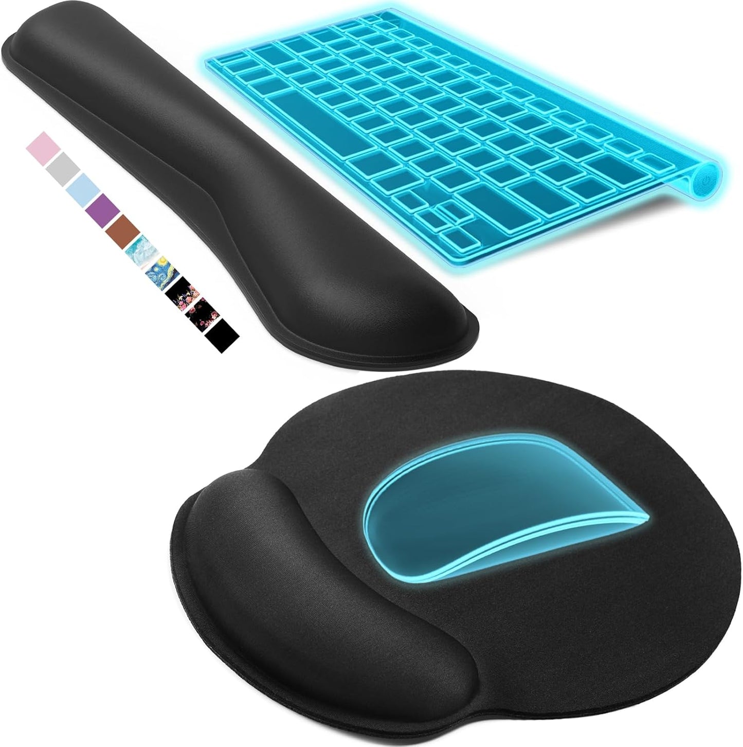 KTRIO Ergonomic Keyboard Wrist Rest Set - Pain Relief!