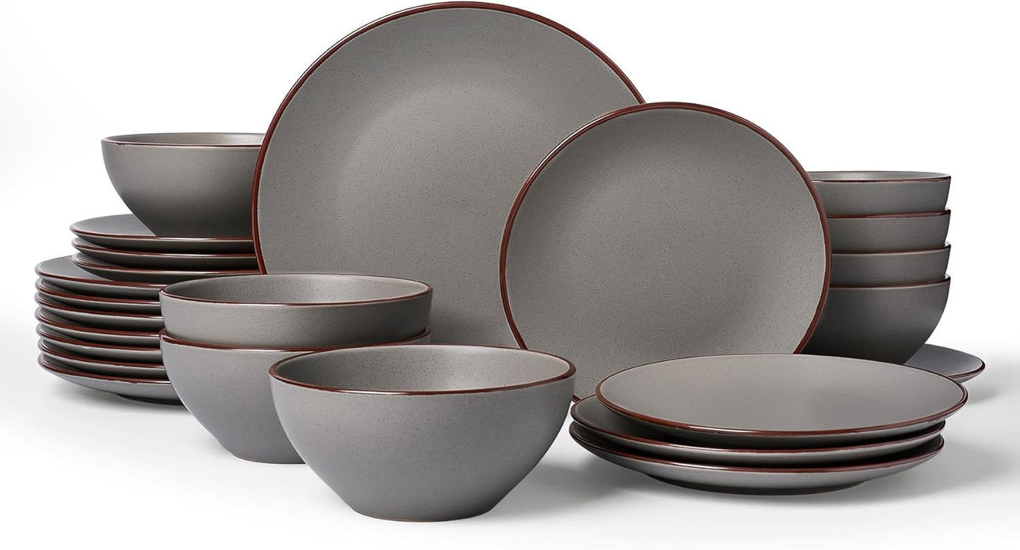 Famiware Venus Ceramic Plates and Bowls Set for Modern Dining