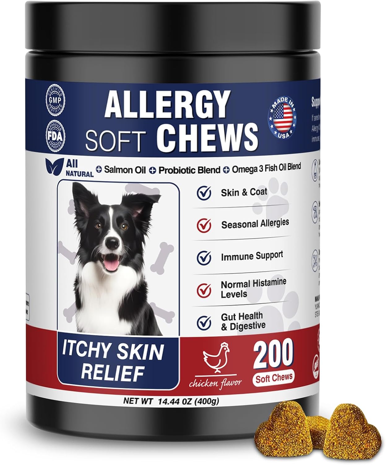 Dog Allergy Chews for Fast Itching Relief and Immune Support