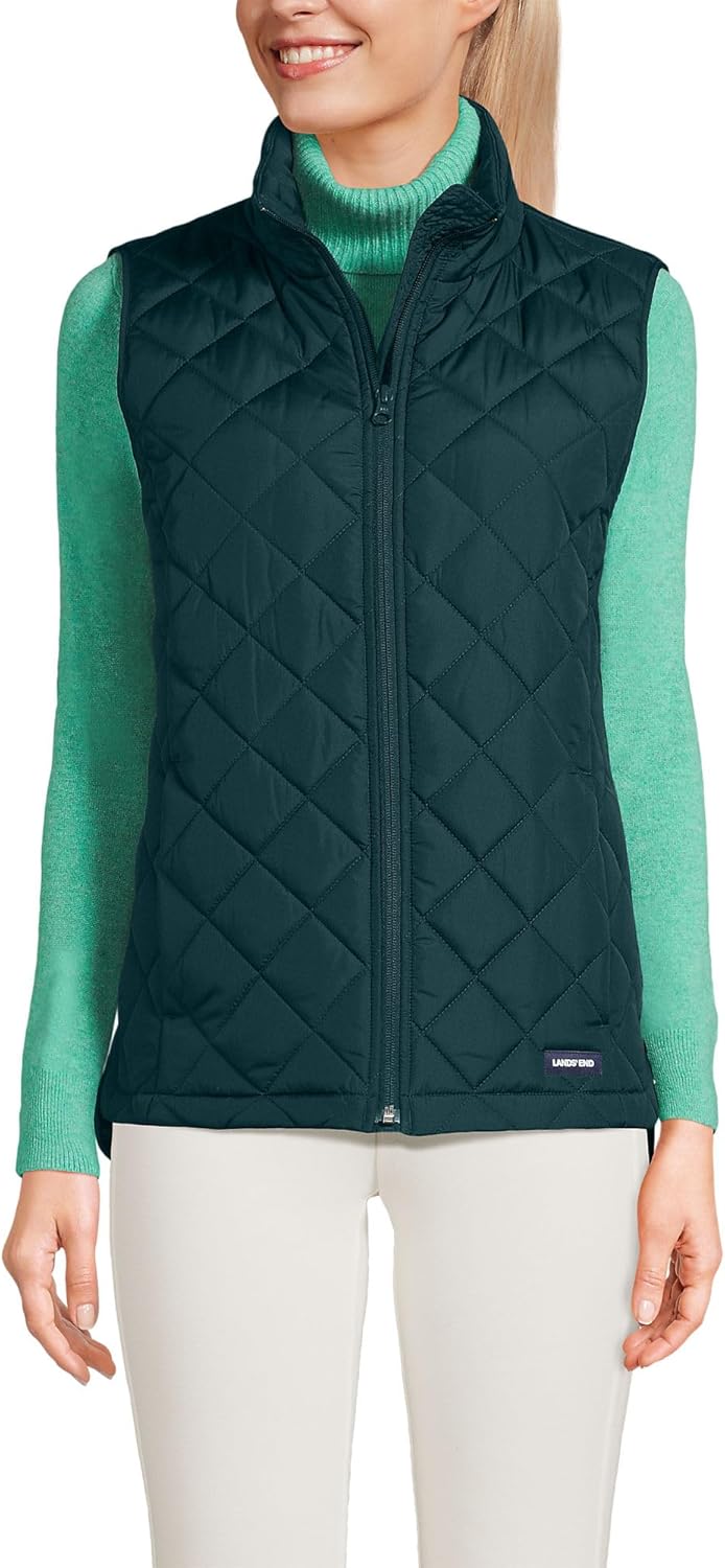 Lands' End Women's FeatherFree Insulated Vest for Cozy Warmth