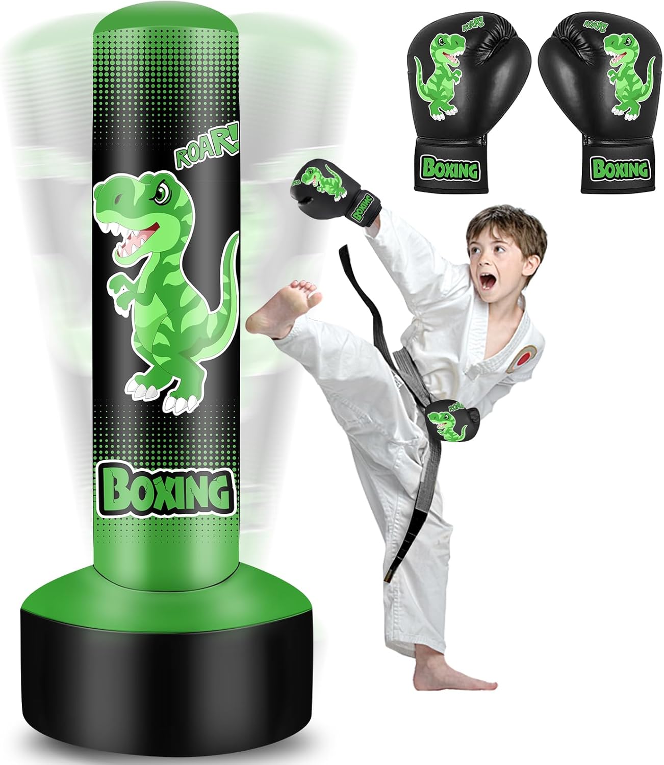 YORWHIN Kids Inflatable Punching Bag Set - Train Boxing Skills!