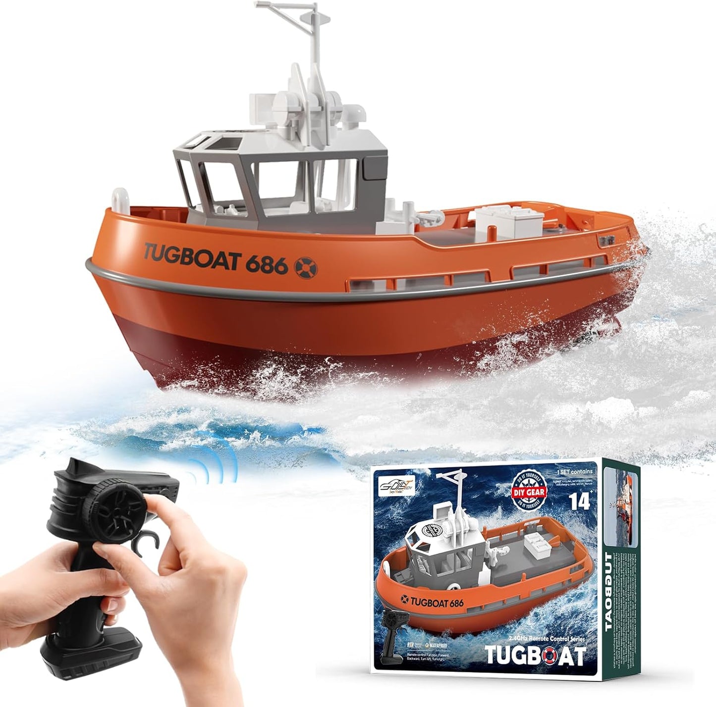 RC Tugboat for Pools and Lakes - High-Speed Fun for All